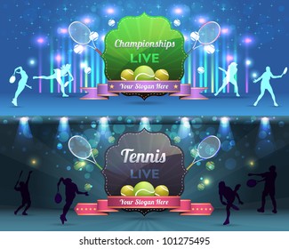 Tennis Shield Vector Design