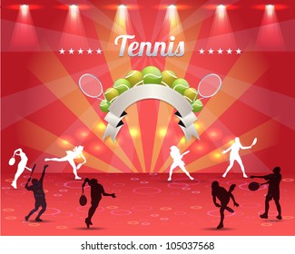 Tennis Shield Vector Design