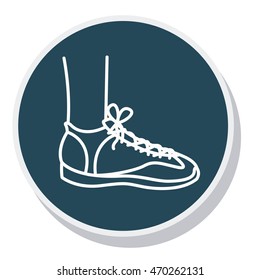tennis shoes isolated icon vector illustration design