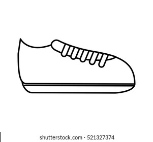 tennis shoes sport isolated icon vector illustration design