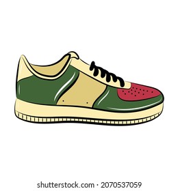 Tennis Shoes Sport Sticker Retro Style