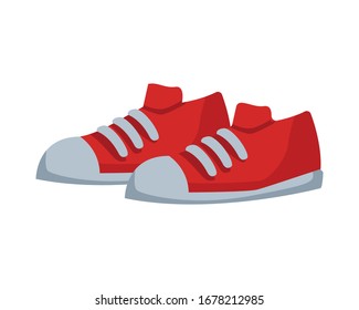 Tennis Shoes Young Style Icon Vector Illustration Design