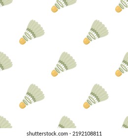 Tennis shuttlecock pattern seamless background texture repeat wallpaper geometric vector