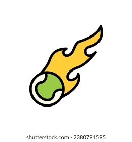 Tennis Smashing Ball Icon Vector Illustration