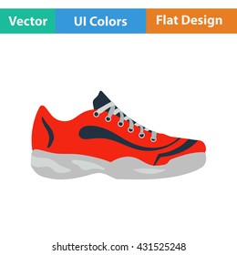 Tennis Sneaker Icon. Flat Design. Vector Illustration.