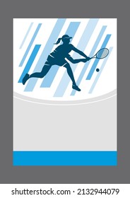 Tennissporthintergrund-Grafik für Poster und Flyer.