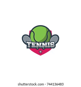 Tennis sport business emblem logo vector