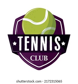 Tennis Sport Club Badge Style