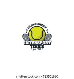 Tennis sport colorful logo vector