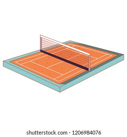 tennis sport court icon