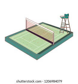 tennis sport court icon