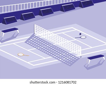 tennis sport court scene