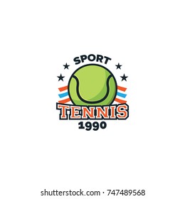 Tennis sport element logo vector
