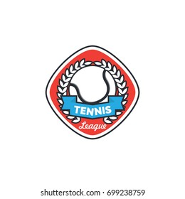 Tennis sport emblem logo ornament vector