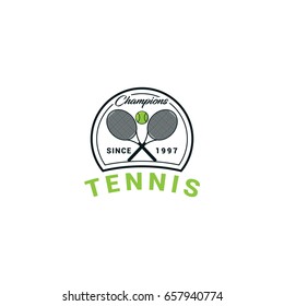 Tennis sport emblem logo vector