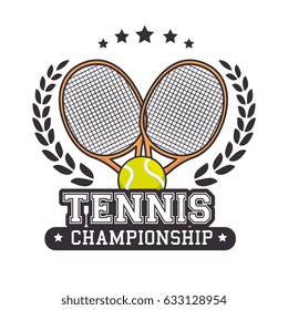 tennis sport equipment icon