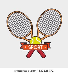 tennis sport equipment icon