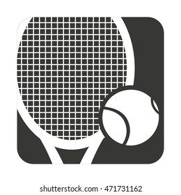 tennis sport equipment isolated icon vector illustration design