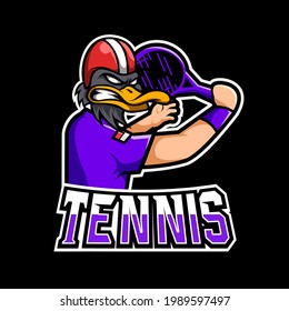 Tennis sport or esport gaming mascot logo template, for your team