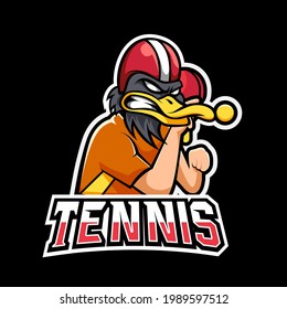 Tennis sport or esport gaming mascot logo template, for your team