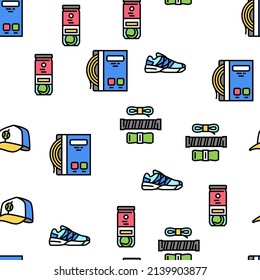Tennis Sport Game Competition Vector Seamless Pattern Thin Line Illustration