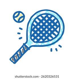 tênis esporte jogo doodle ícone esboço vetor. tênis esporte jogo sinal. ilustração símbolo isolado
