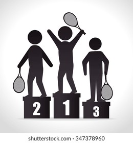 Tennis sport game graphic design, vector illustration