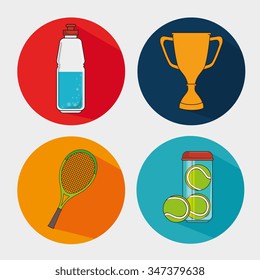 Tennis sport game graphic design, vector illustration