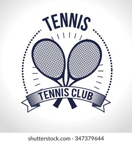 Tennis sport game graphic design, vector illustration