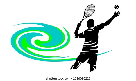 Tennis sport graphic in vector quality.