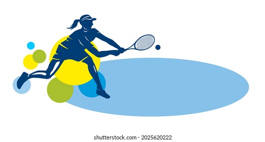 Tennis sport graphic in vector quality.