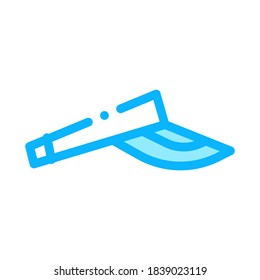 Tennis Sport Hat Icon Vector. Outline Tennis Sport Hat Sign. Isolated Contour Symbol Illustration
