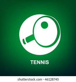 tennis sport icon on the green background