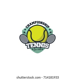 Tennis sport logo & badge vector