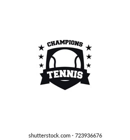 Tennis sport logo black vector
