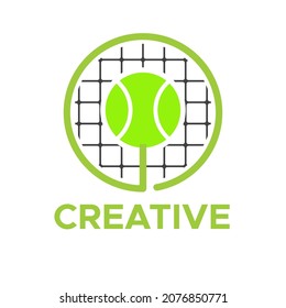 Tennis sport logo design vector template