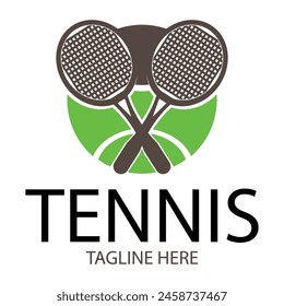 tennis sport logo design vector 