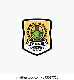 Tennis sport logo ornament emblem vector