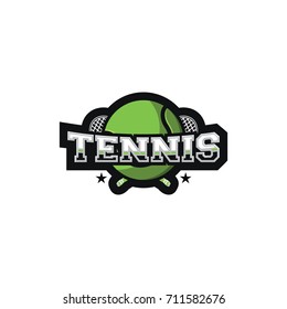 Tennis sport logo simple team vector