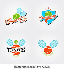 tennis sport logo vector
