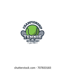 Tennis sport logo vector