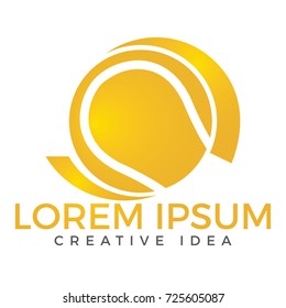 Tennis sport logo vector design template.
