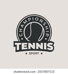 tennis sport logo vector illustration design, sign and symbol