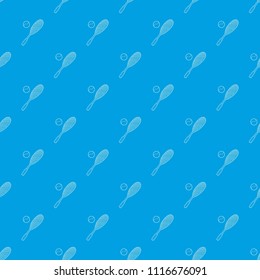 Tennis sport pattern vector seamless blue repeat for any use