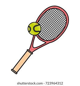 tennis sport racket with ball