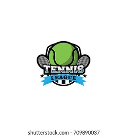 Tennis sport team logo emblem vector