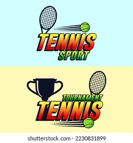 Tennis sport tournament design logo collection