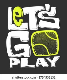Tennis sport t-shirt graphics print design, vector illustration