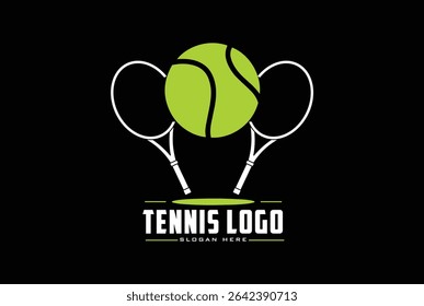 Tennis Sports badge logo vector - Sports logo