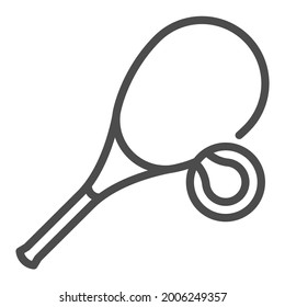Tennis, square line vector icon.
